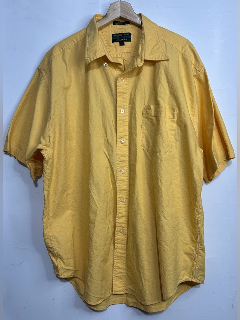 5 for $25🔥Alexander Julian Colours Yellow Button Front Shirt XXL